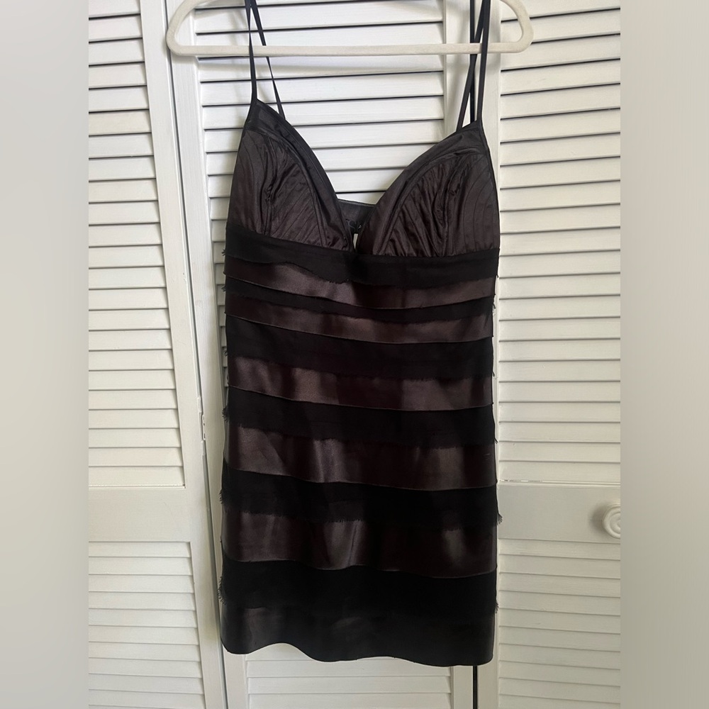 ALVIN VALLEY silk and chiffon paneled midi dress